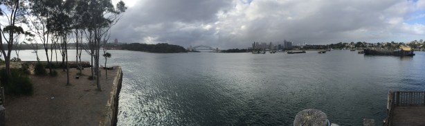 Birchgrove Point, end of Louisa Rd. The Coal Loader cafe and Waverton are across the harbour where the orange is