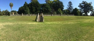 In the extensive grounds of Dame Edith Walker Hospital